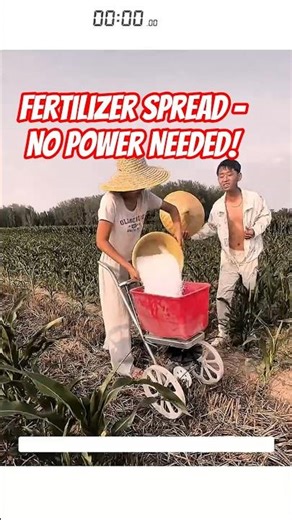 Push Type Fertilizer Spreader – No Power Needed!