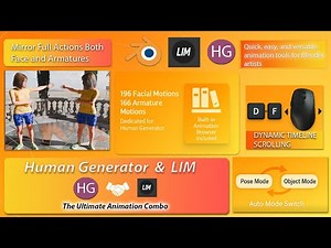 LIM – Unofficial Animation Toolkit for Human Generator & Blender