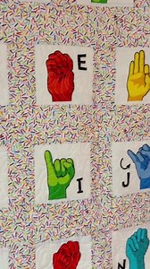 American Sign Language ASL Lap Sized Quilt. - Etsy