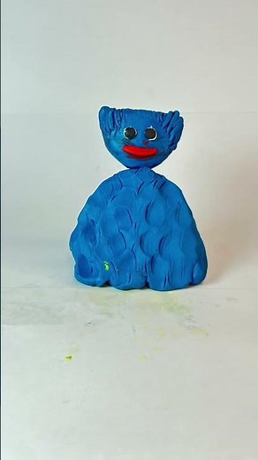 My clay Huggy Wuggy turned out insane #diy #satisfying