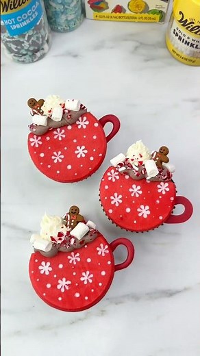 How to Decorate Hot Cocoa Cupcakes with a Candy Melts Transfer