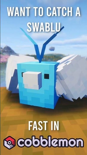 How to Find Swablu FAST in Cobblemon! #cobblemon #minecraft #pokemon