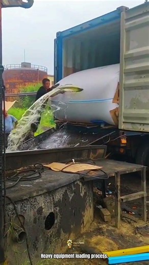 Industrial Work Process Behind Massive Tank Loading Technology