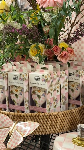 A first look at the MacKenzie-Childs x Wet Brush® x Goody collaboration with press yesterday… officially launching March 1! 🤭 Take a closer look here: https://mackenzie-childs.visitlink.me/g8SgcJ 💕 It will be available exclusively at select Target stores, target.com, mackenzie-childs.com, and wetbrush.com! | MacKenzie-Childs