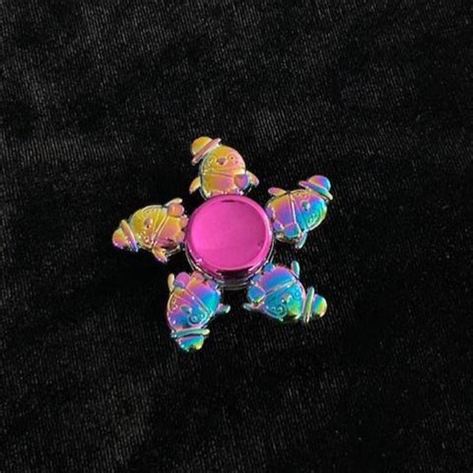 Penguin Waddle Fidget Spinner: Iridescent Rainbow Metal Smooth Rotation Handheld Gadget Toy - Etsy