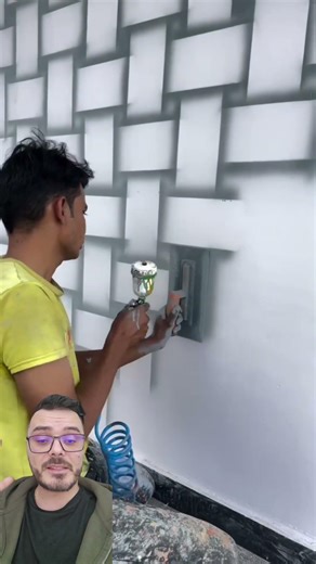 3d design on the wall #paint #easy #idea