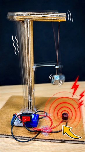 Earthquake Detector Alarm Working Model | DIY Earthquake Alarm #Shorts #diy