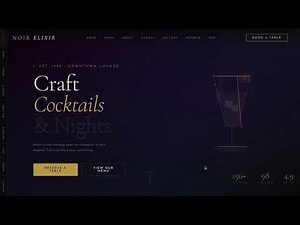 Responsive Cocktail Bar Website Template | Perfect for Nightclubs & Events