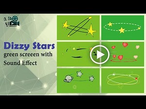Dizzy Seeing Star 2D Animation Effects Green Screen Overlay Free full HD