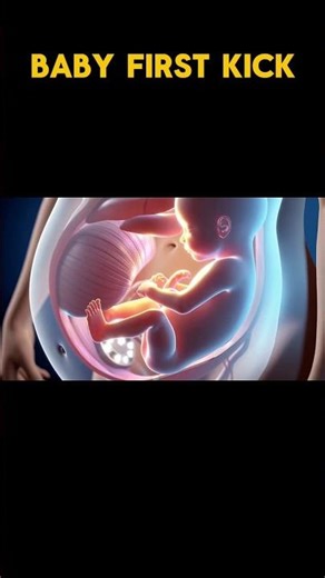 What a Baby’s First Kick Feels Like Inside the Womb 😳 (3D Animation Explained) #shorts