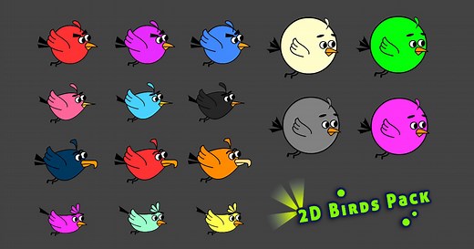 2D Cartoon Birds pack | 2D Characters | Unity Asset Store