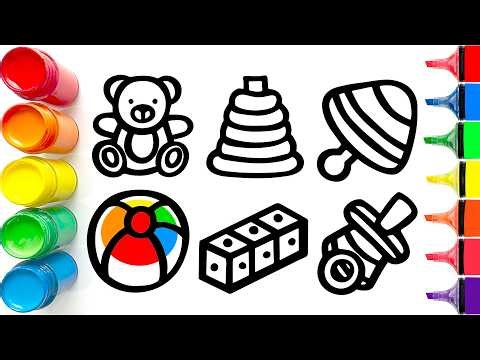 Drawing and Coloring Cute Toys | Easy Step by Step Tutorial
