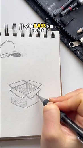 Learn to draw a box with dimensions for beginners ✍🏼 #box #beginner #beginnerfriendly #learn #3d