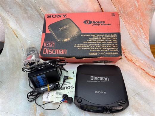 Sony Discman D-131 Portable CD Player Mega Bass Vintage With Box - Etsy