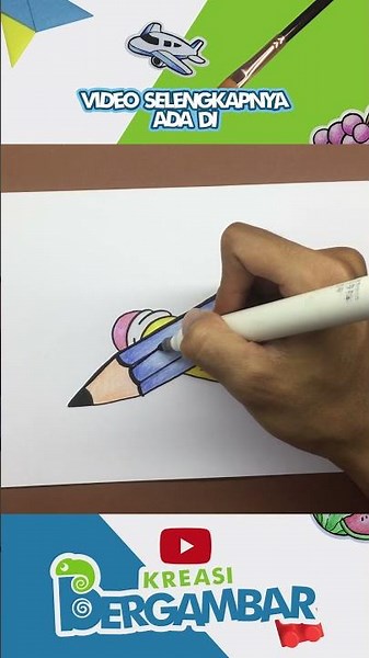 Gambar Pensil - Drawing Pencil #gambar #drawing #tutorial #coloring #pensil #pencil