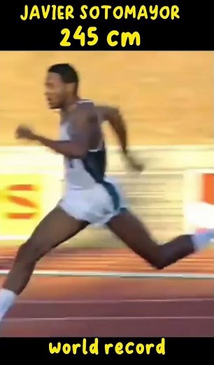The legendary Javier Sotomayor jumped 245 cm- the current wr in high jump #world record #sotomayor