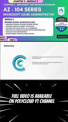 Azure Storage Account Security | Network Access, Access Keys & SAS summary
