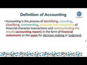 Lecture 1: Definition, objectives and importance of accounting