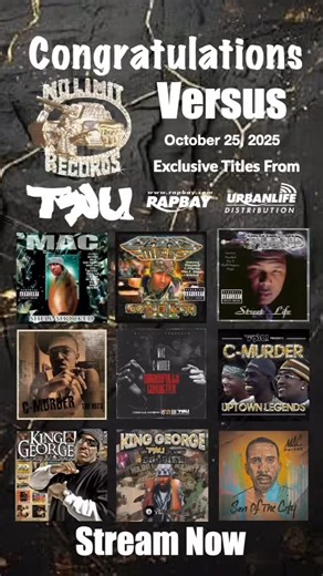 Rapbay.com on Instagram: "Congratulations 🍾 to No Limit Records, TRU, C-Murder, Mac, Fiend, Master P and the rest of the Soldiers, Versus Cash Money October 25, 2025. Releasing music since the 90s and still going strong 💪🪖 Check out these Rapbay and Urbanlife Distribution exclusive titles now available worldwide on all streaming platforms. Song "Be All You Can Be" from Mac "Shell Shocked" #nolimitrecords #macphipps #cmurder #freecmurder ##fiend #kinggeorge #masterp #nolimitsoldiers #mobdick #