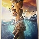 Fantasy Artists 3Pcs Jesus Wall Art, Christian Wall Decor for Biblical Room, Unframed Canvas Painting Prints, Religious Art Posters for Church Living Room Bathroom, 12" X 16"