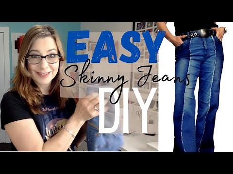 EASY DIY: Skinny jeans to wide-leg jeans UPCYCLE!