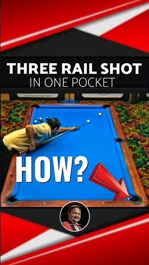 🔴 Efren Reyes 3 Rail Shot in One Pocket