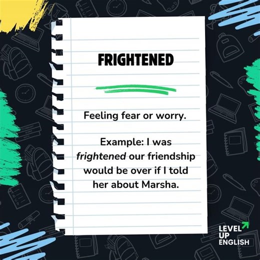 Boost Your Vocabulary “Frightened” (B1 Vocabulary)