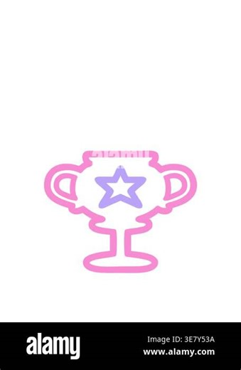 stretching up animation of trophy cup symbol icon Stock Video Footage - Alamy