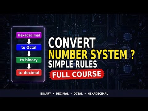 Number System Conversion Full Course| Decimal-Octal-Binary-Hexadecimal in one video