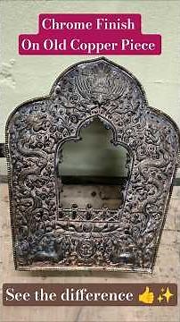 Chrome Finish on Copper Metal #hydrochrome #chrome #silverchrome #electronic #art #copper #statue