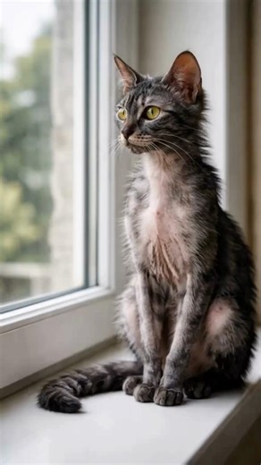 The Cat That Looks Like a Werewolf 🐺🐱 #lykoi #catbreeds #catbreed101