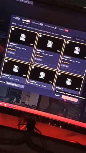 Is there a way to delete all clips without it crashing? 900 clips