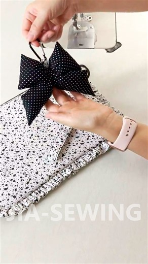 Ribbon Keychain✨🍁 | DIY | Quick Sewing Tips No.346