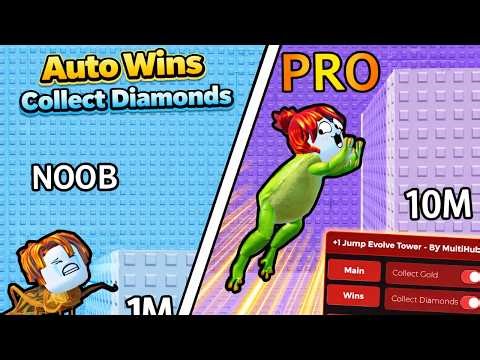 +1 Jump Evolve Tower Script - Auto Wins, Collect Gold, Collect Diamonds