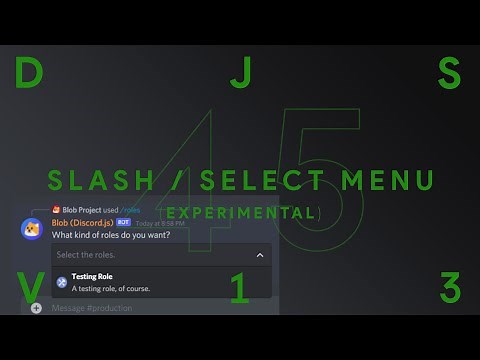 Slash Command + Select Menu in Discord.js (Experimental) ­— #45