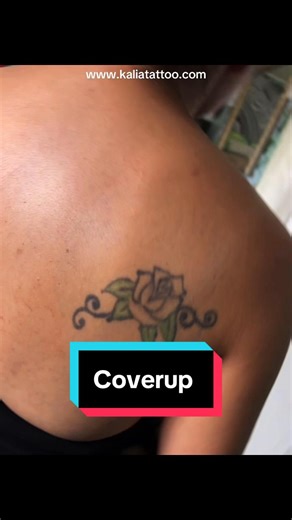 Covering an old tattoo #brisbanetattooartist #fyp #coverup #kaliatattoo #pheonixtattoo