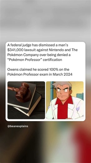 Pokémon Professor Lawsuit Takes a Very Unexpected Turn..