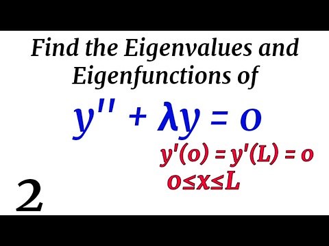 Finding the Eigenvalues and Eigenfunctions of y" + KY = 0