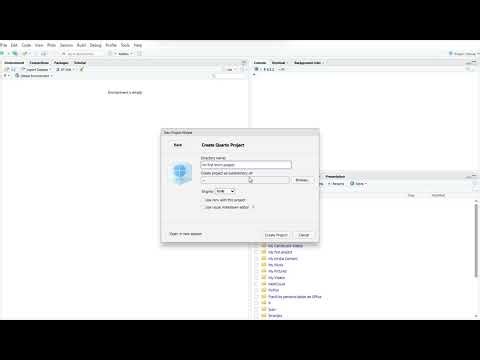 Crear Quarto Project
