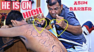 Asim barber is on high | new customer neck crack and upper body massage | Home ASMR clinic