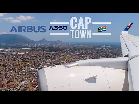 South African Airways Airbus A350 | Cape Town Approach & Landing | Stunning Views !
