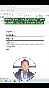 ✅ How to Insert Single, Double, Triple, Dotted & Zigzag Lines in MS Word #excelhacks