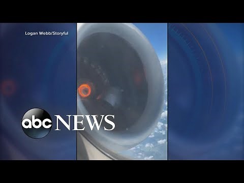 Video shows moments before plane's emergency landing