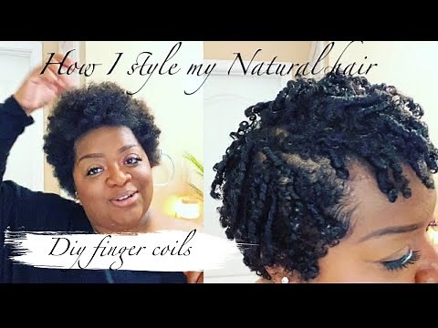 HOW I STYLE MY NATURAL HAIR | DIY FINGER COILS | NATURAL HAIR TUTORIAL