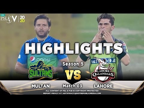 Lahore Qalandars vs Multan Sultans | Full Match Highlights | Match 3 | 21 Feb 2020 | HBL PSL 2020