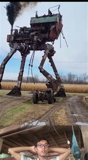 The Tractor Engine Walker Behind The Old Barn 🚜 #reel #RuralAmerica #MechanicalFarm #FoundFootage