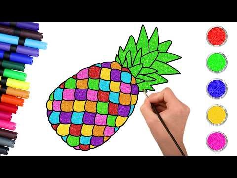 🍍How To Draw A Pineapple Easy | Step By Step | Fruits Drawing | Chiki Doodle #shorts #drawing