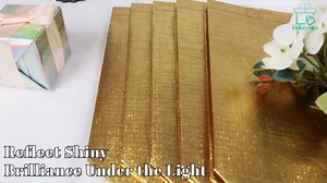 cabzymx 16 Pcs Metallic Bling Small Gift Bags Bulk with Cardboard Bases, Glossy Gold Reusable Party Bags for Birthday, Wedding, Christmas, Parties- 10.2x3.9x8.3 In