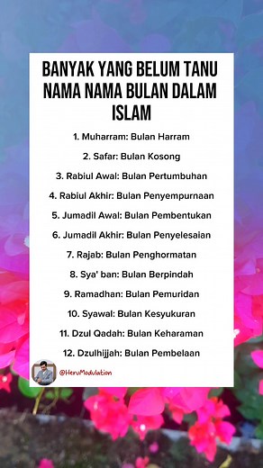 Cerita kehidupan | Nama nama bulan Salam Islam #ceritakehidupan #quotes #motivasidiri #TahukahKamu #ceritahidup #realitakehidupan #nasehatkehidupan #curahanhati #motivasi | Heru Modulation