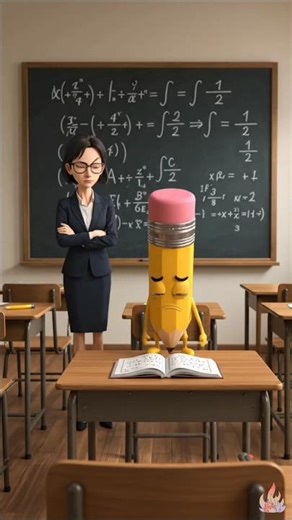 Pencil bhi math se darr gaya! 😂 | Calculus vs Pencil | Funny Animation Shorts